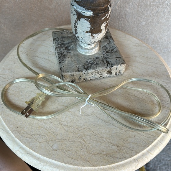 A’Homestead Shoppe, Inc white washed distressed Paisley Striped black white lamp - Picture 15 of 15